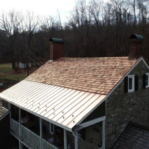 Copper and Cedar roof replacement