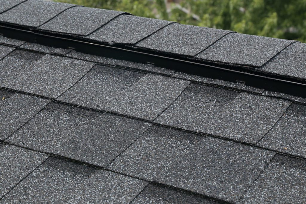 Image of a ridge vent on a roof.