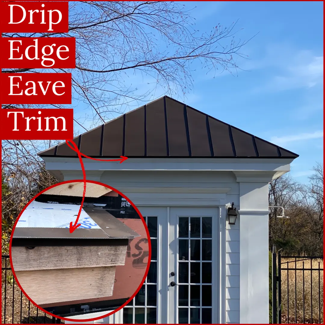 Metal Drip Edge on Eave Fascia installed by Alte