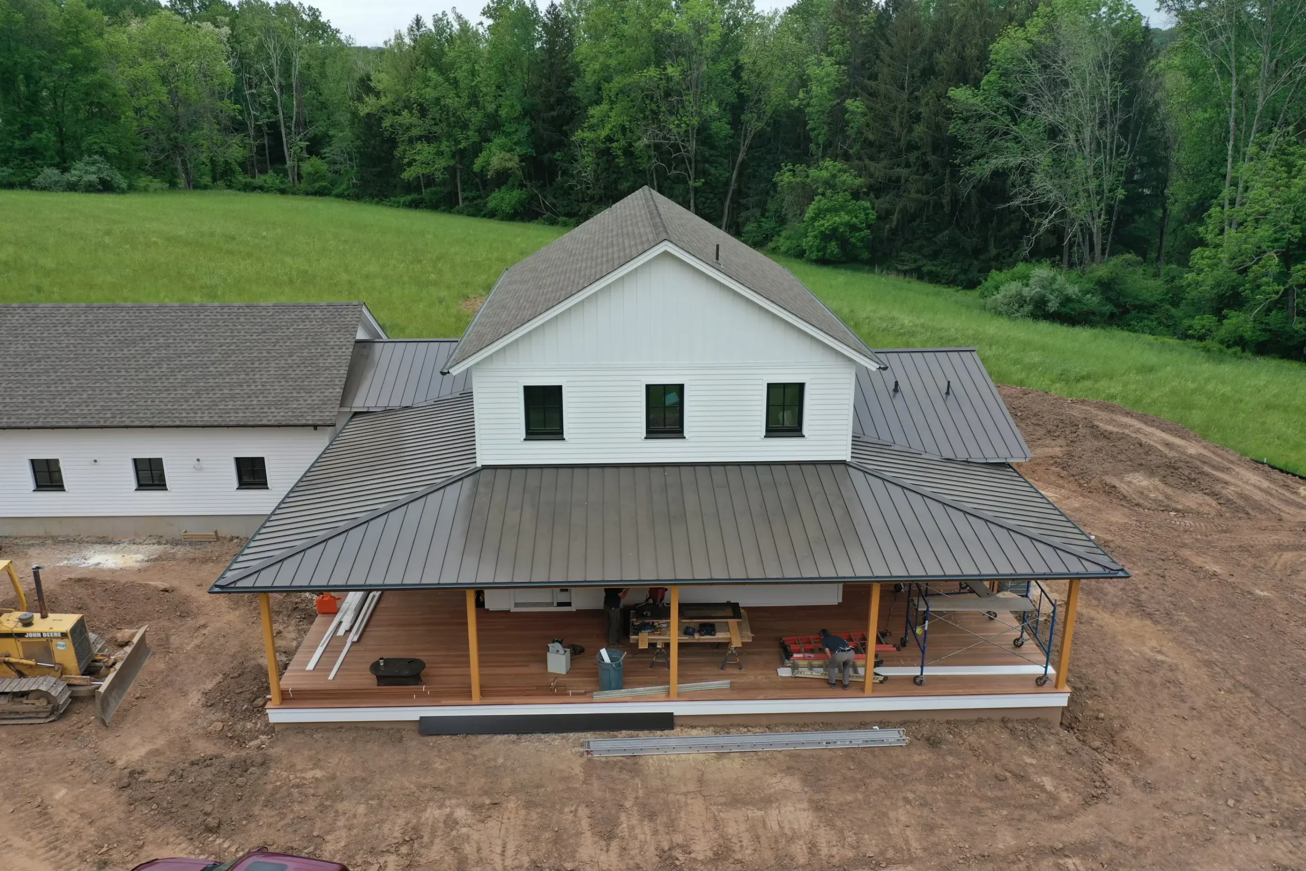 Standing Seam Roof installation on farm in Warren County NJ